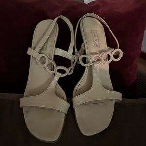 Nordstrom Cream Sandals with Strappy Design